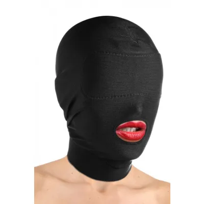 Master Series Open Mouth Hood and Padded Blindfold