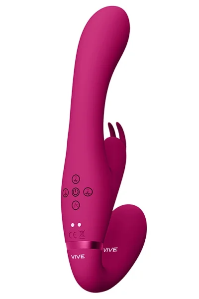 Shots Toys 8.7" Rechargeable Suki Vibrating Rabbit Strapless Strap On