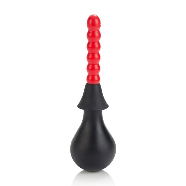 California Exotic Ribbed Anal Douche with 2 Attachments