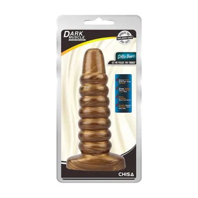 Ribbed Metallic Dildo