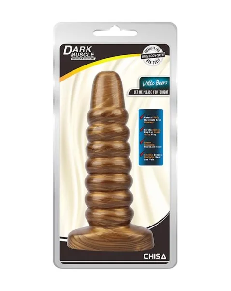Ribbed Metallic Dildo