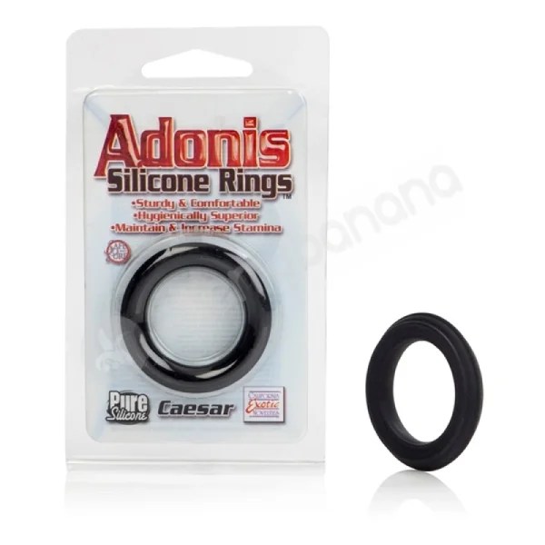 Adonis Silicone Ring - Caesar Black Cock Ring