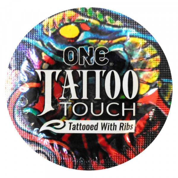 ONE Tattoo Touch Ribbed Condoms | 100-Pack