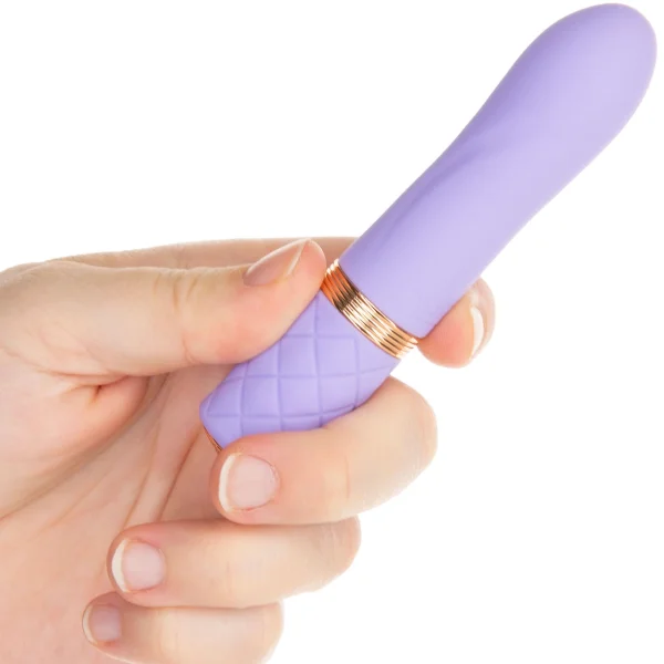 Pillow Talk Flirty Special Edition Silicone Waterproof Mini Vibrator - Purple & Rose Gold