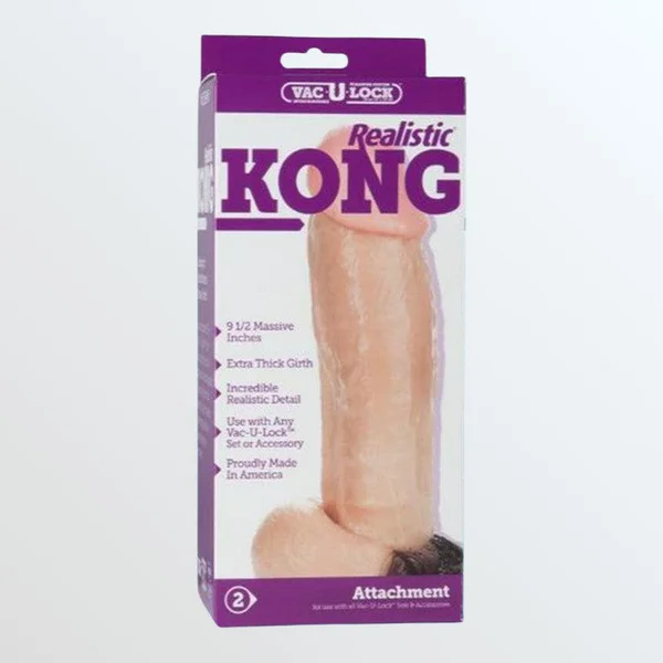 Vac-U-Lock Realistic Kong 9.5" Dildo for Harnesses | Strap On Dildos — image 23 of 24