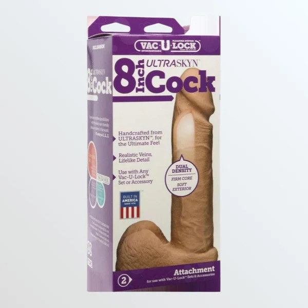 Vac-U-Lock 8" Ultraskyn Realistic White Cock | Strap On Dildos — image 10 of 11