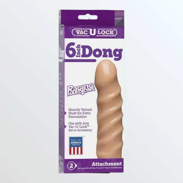 Vac-U-Lock Raging Hard-Ons 6" White Dong | Strap On Dildos — image 14 of 14