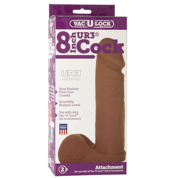 Vac-U-Lock 8" Ultraskyn Realistic Caramel Cock | Strap On Dildos — image 4 of 4