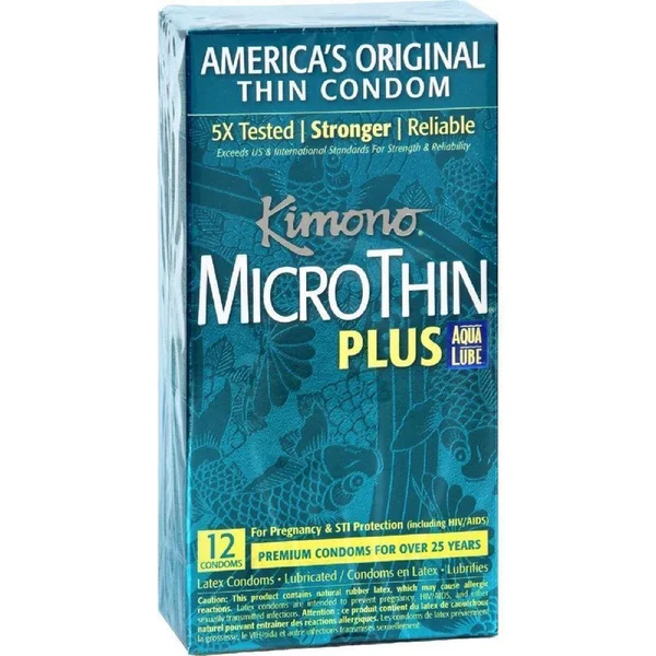 Kimono Microthin Plus Aqua Lube Ultra Thin Condoms | Premium Condoms — image 11 of 12