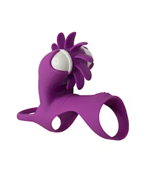 Vibro Licking C Ring Cock Cage - Purple — image 4 of 4