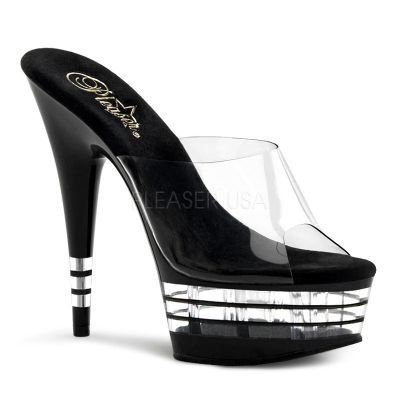 DELIGHT 601LN 6 Stiletto Heel Lined Platform Slide