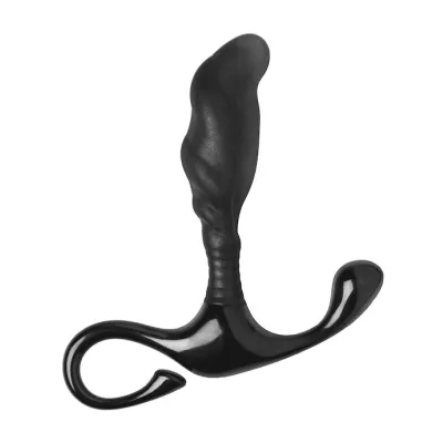 Silicone Wavy Prostate Exerciser Black 4 25 Inch