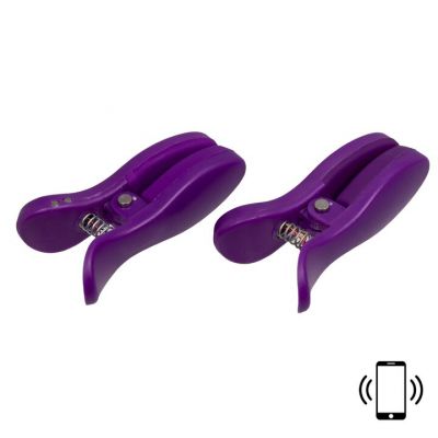 Bondara Purple Nurple 10 Function App Controlled Nipple Clamps