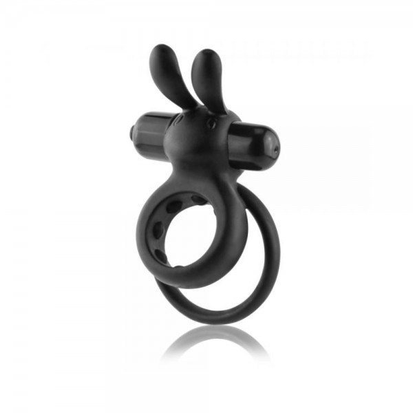 Ohare Vibrating Rabbit Double Ring Black