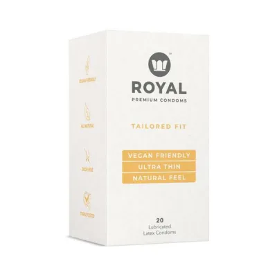 Royal Condom Tailored Fit Vegan Condoms 20 pack