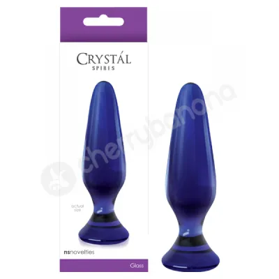 Crystal Spires Blue Smooth Butt Plug