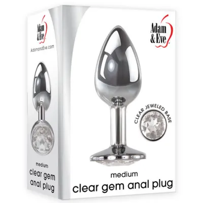 Medium Clear Gem Butt Plug