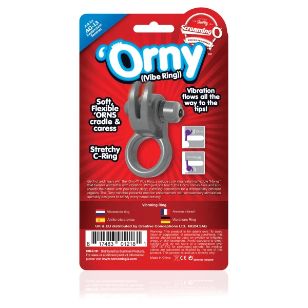 Orny Vibe Ring - Grey - 6 Count