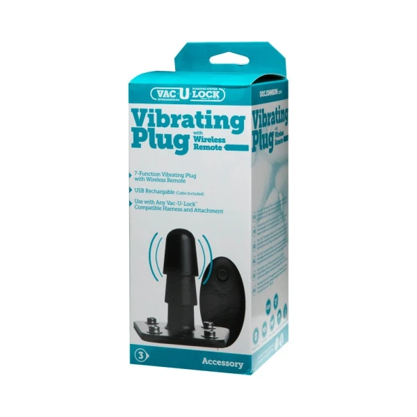 Vac-U-Lock™ Vibrating Plug with Wireless Remote