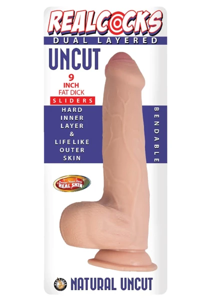 Realcocks Dual Layered Uncut Slider - 9" Fat Dick