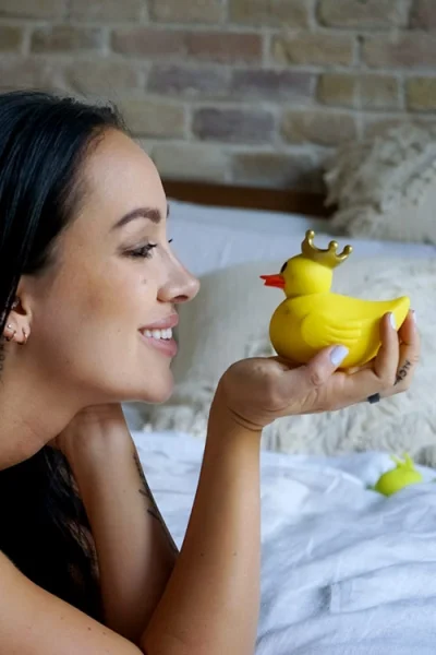 Velvet Brands Lucky Ducky 4.2" Rubber Duck Novelty Vibrator
