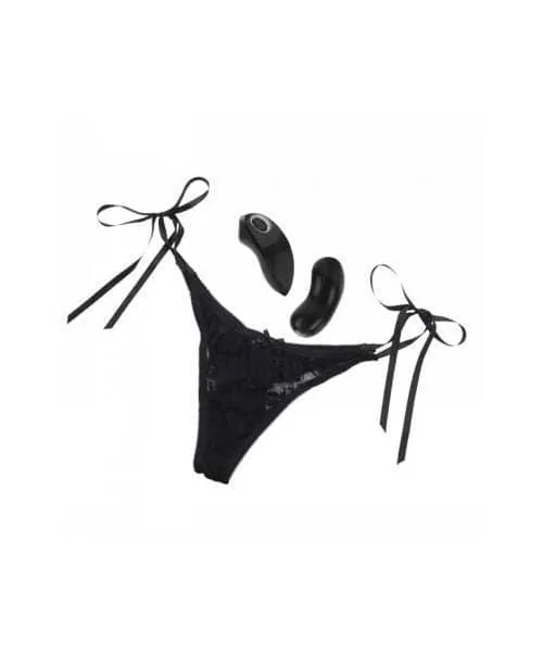 Remote Control 10 Function Little Black Panty - Thong
