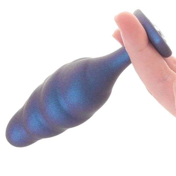 Anal Adventures Matrix Bumped Bling Silicone Butt Plug By Blush - Sapphire