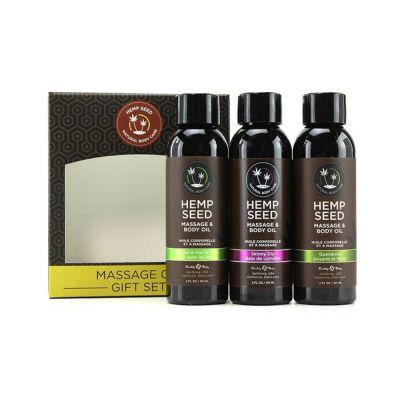 Earthly Body Edible Massage Oil Gift Set 3 Flavors