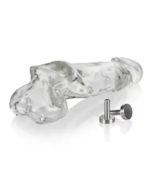 Daddy Electro Cocksheath With Balls - Clear — image 11 of 14