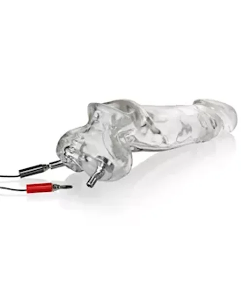 Daddy Electro Cocksheath With Balls - Clear — image 9 of 14