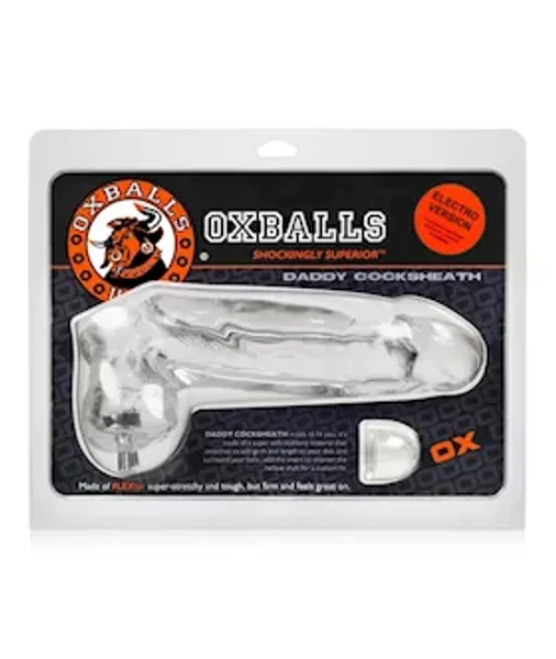 Daddy Electro Cocksheath With Balls - Clear — image 12 of 14