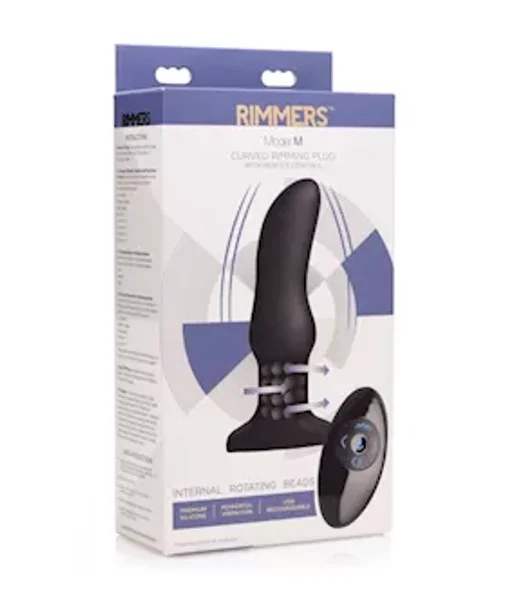 Rimmers Model M Curved Rimming Plug - Black - 5.7 Inch — image 7 of 10