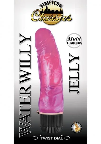 Timeless Classic Water Willy Jelly Vibe Waterproof Pink 7 Inch — image 4 of 4