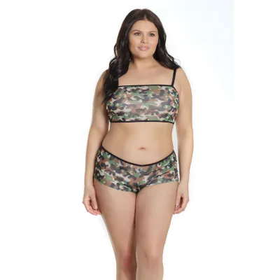 Plus Size Camo Cutie Bedroom Costume