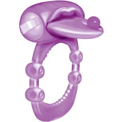 Pierced Tongue X treme Vibrating Pleasure Ring Purple