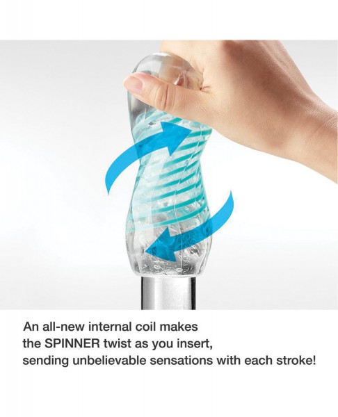 Tenga Spinner Spiral Motion 5.1" Masturbator - Hexa Texture