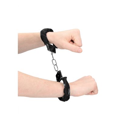 Denim Metal Handcuffs Roughend Denim Style Black Bondage sex toys