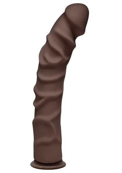 The D - Ragin' D 10" Suction Cup Dildo by Doc Johnson - Chocolate