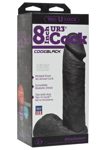 Vac-U-Lock UR3 8 inch Realistic CODEBLACK