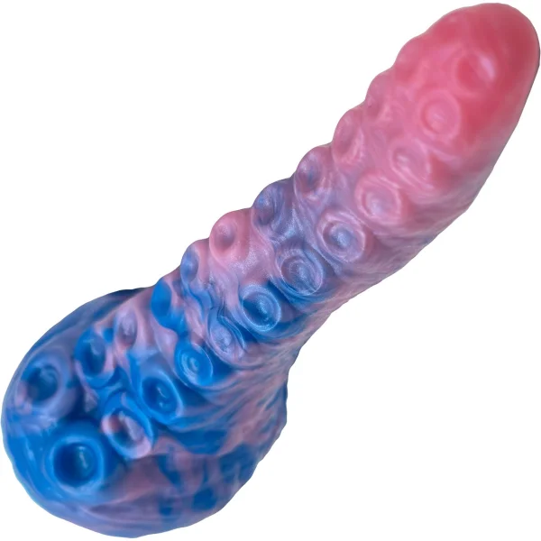 BIG Daddy Davy The Sucker Large 7.25" Platinum Silicone Fantasy Dildo By Dee's Big Daddies - Borealis