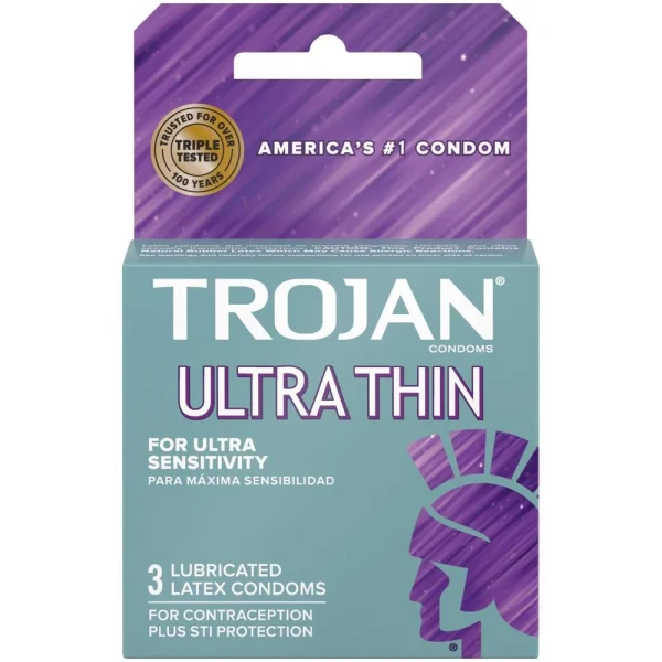 Trojan Ultra Thin Lubricated Condoms | Standard Size Condoms