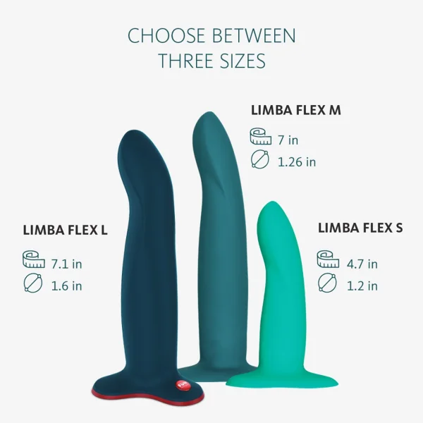 Limba Flex L 7.1" Silicone Bendable Dildo By Fun Factory - Velvet Blue