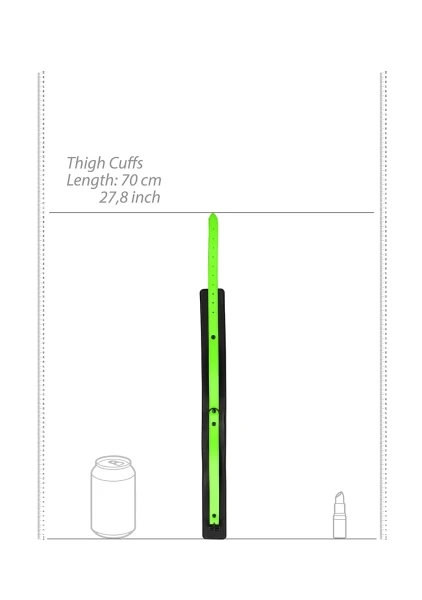 Ouch! Glow in the Dark Thigh Cuffs, Hand Cuffs and Belt