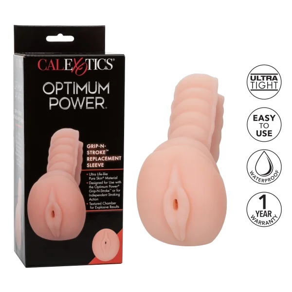 Optimum Power Grip-N-Stroke Replacement Sleeve -  Ivory