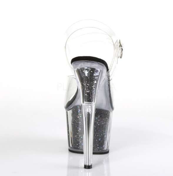 7 inches Heel, 2 3/4 inches PF Ankle Strap Sandal w/ Glitter Inserts — image 16 of 25