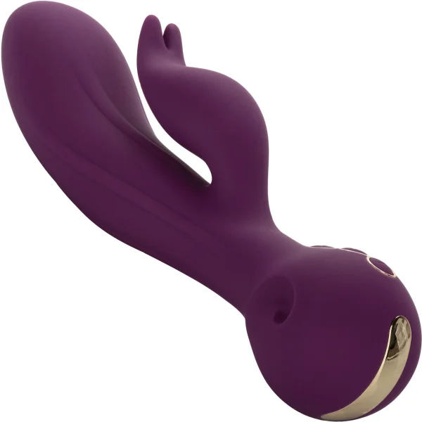 Obsession Desire Rechargeable Waterproof Silicone Rabbit Vibrator By CalExotics - Purple