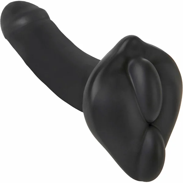 Bumpher Soft Silicone Dildo Base for Harness Play - Black