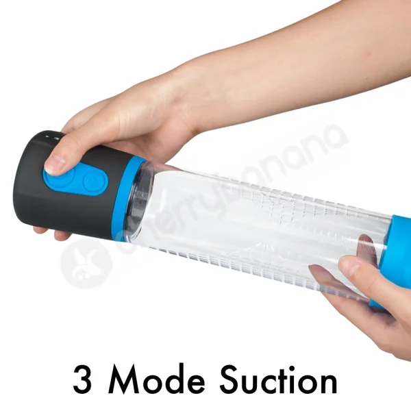 Cherry Banana Pumped Blue 3 Mode Automatic Penis Pump