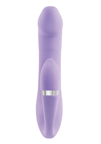 Gender X Orgasmic Orchid Rechargeable Silicone Vibrator With Flexible Clitoral Stimulator - Purple