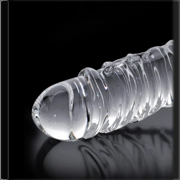 Icicles No. 63 Clear Glass Realistic Dildo
